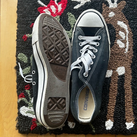 Converse Black and White Lace-Up Sneakers - Picture 2 of 2
